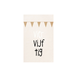 Wenskaart Vier vijftig